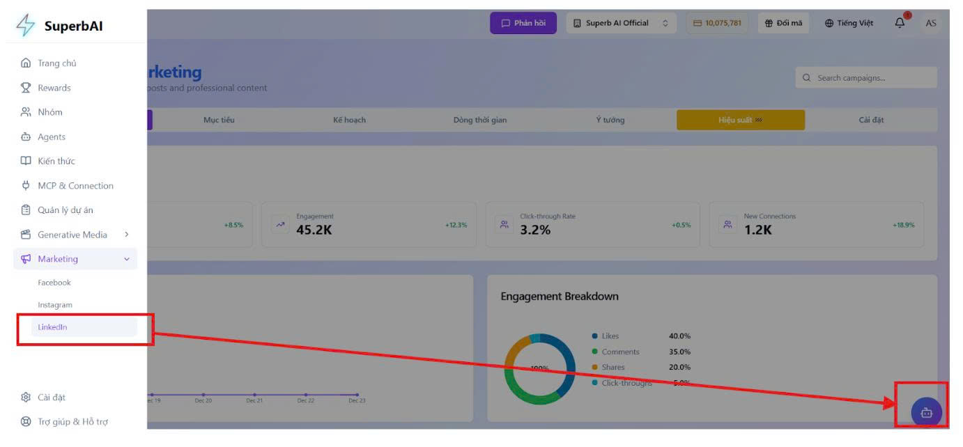 Limarex - Vị trí Chatbot